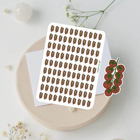 Mini Cherry Tomatoes Stickers, Planner Stickers, Gardener Gift, Allotment management