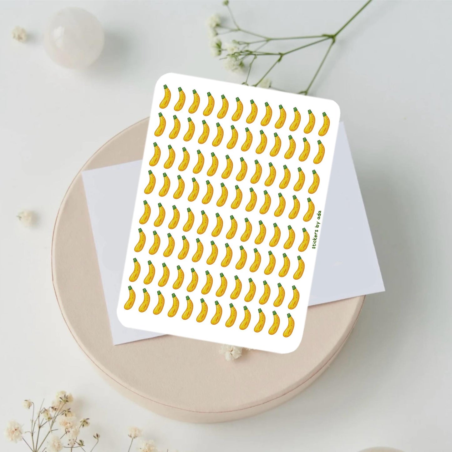 Mini Zucchini Courgette Stickers, Planner Stickers, Gardener Gift, Allotment management