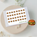 Mini burger stickers to use in a daily planner, bullet journal, calendar or agenda