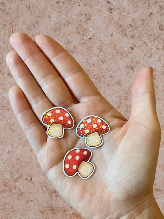 mushrooms | mini holographic stickers