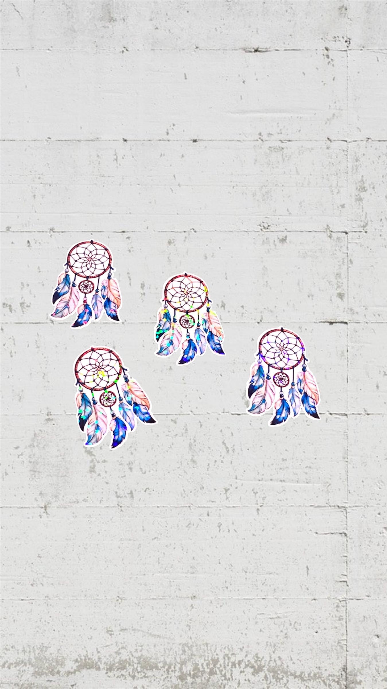 dream catcher 4 mini holographic stickers