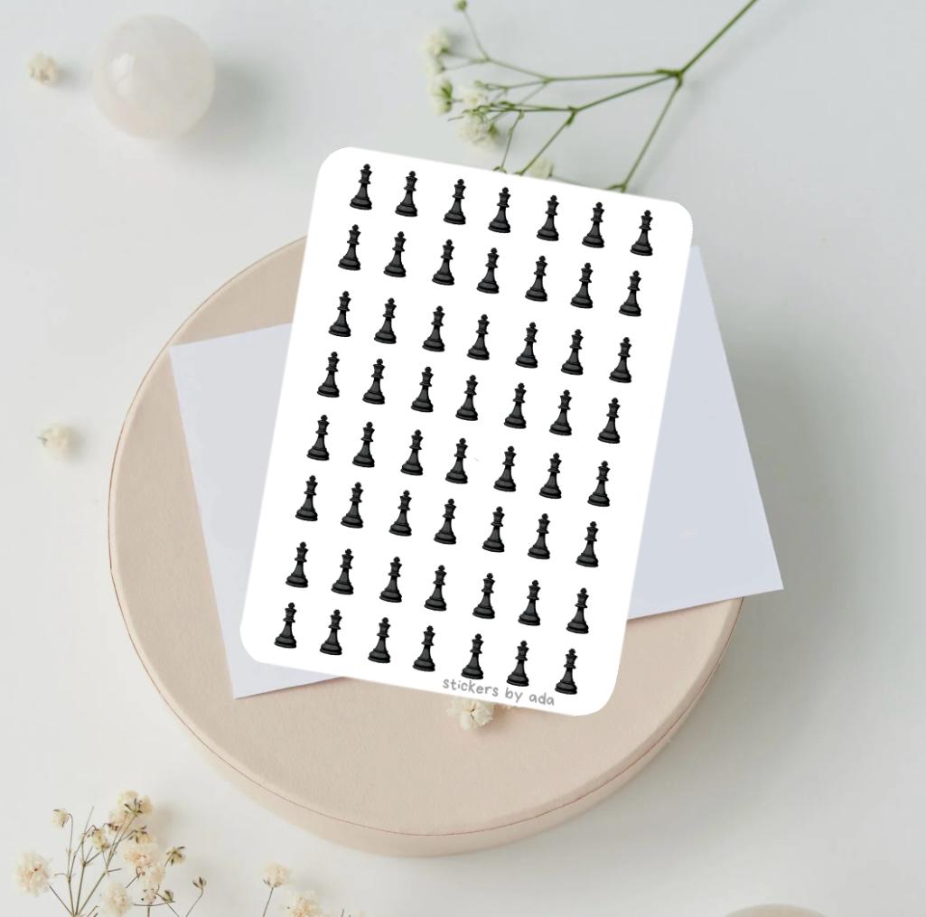 Mini Chess Stickers: Planner, Journal, Calendar