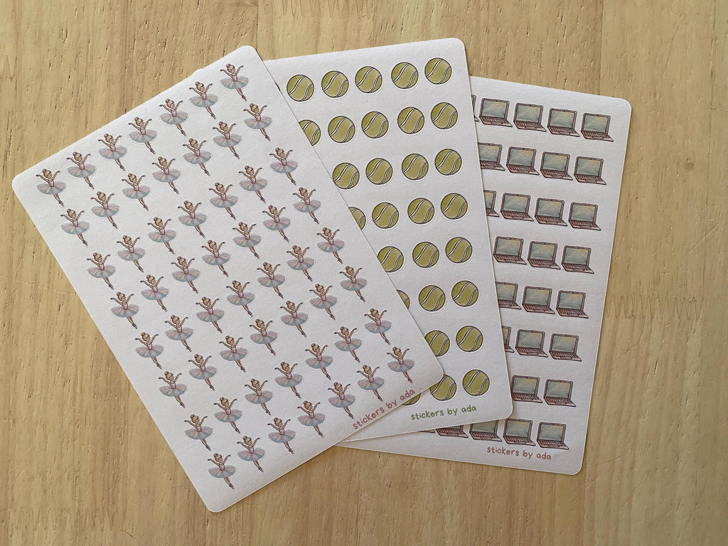 Mini ice cream Stickers: Planner, Journal, Food, Diet, Sweets, Baked Goods
