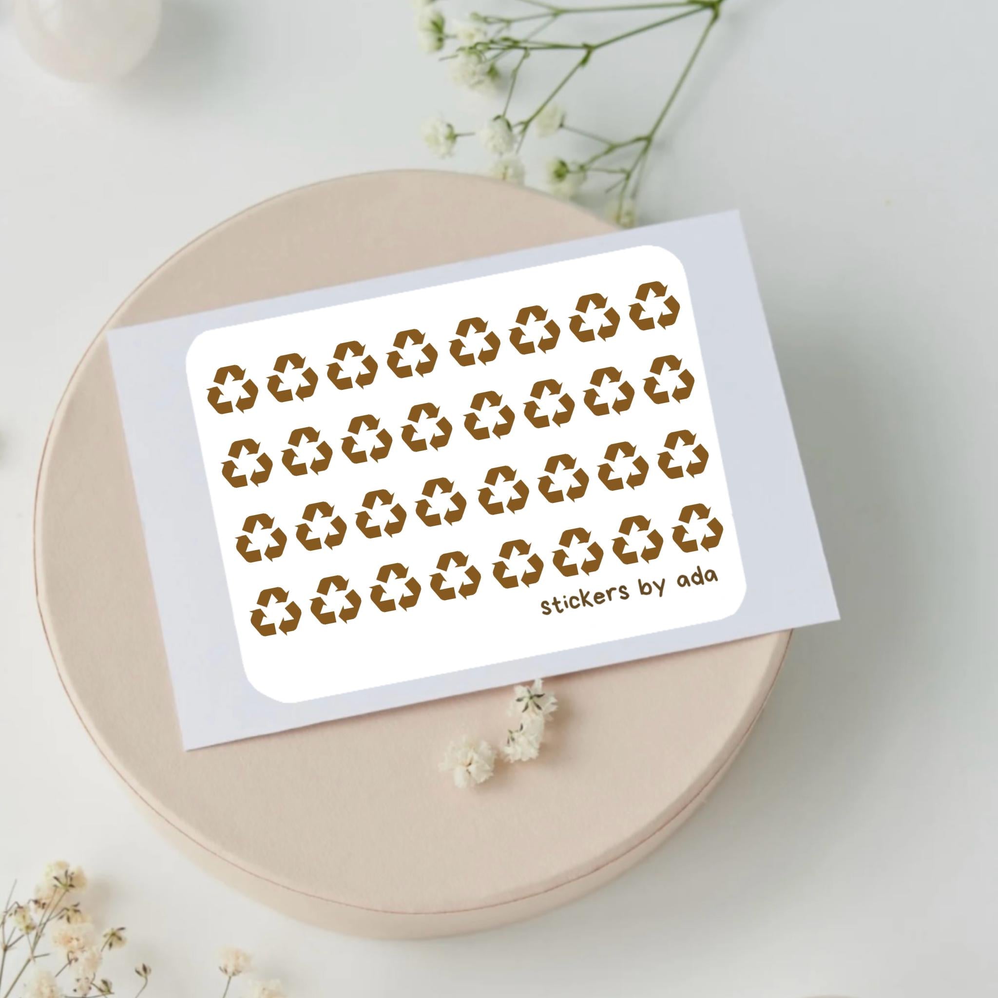 Mini Recycling Icon Stickers: Planner, Journal, Scrapbook