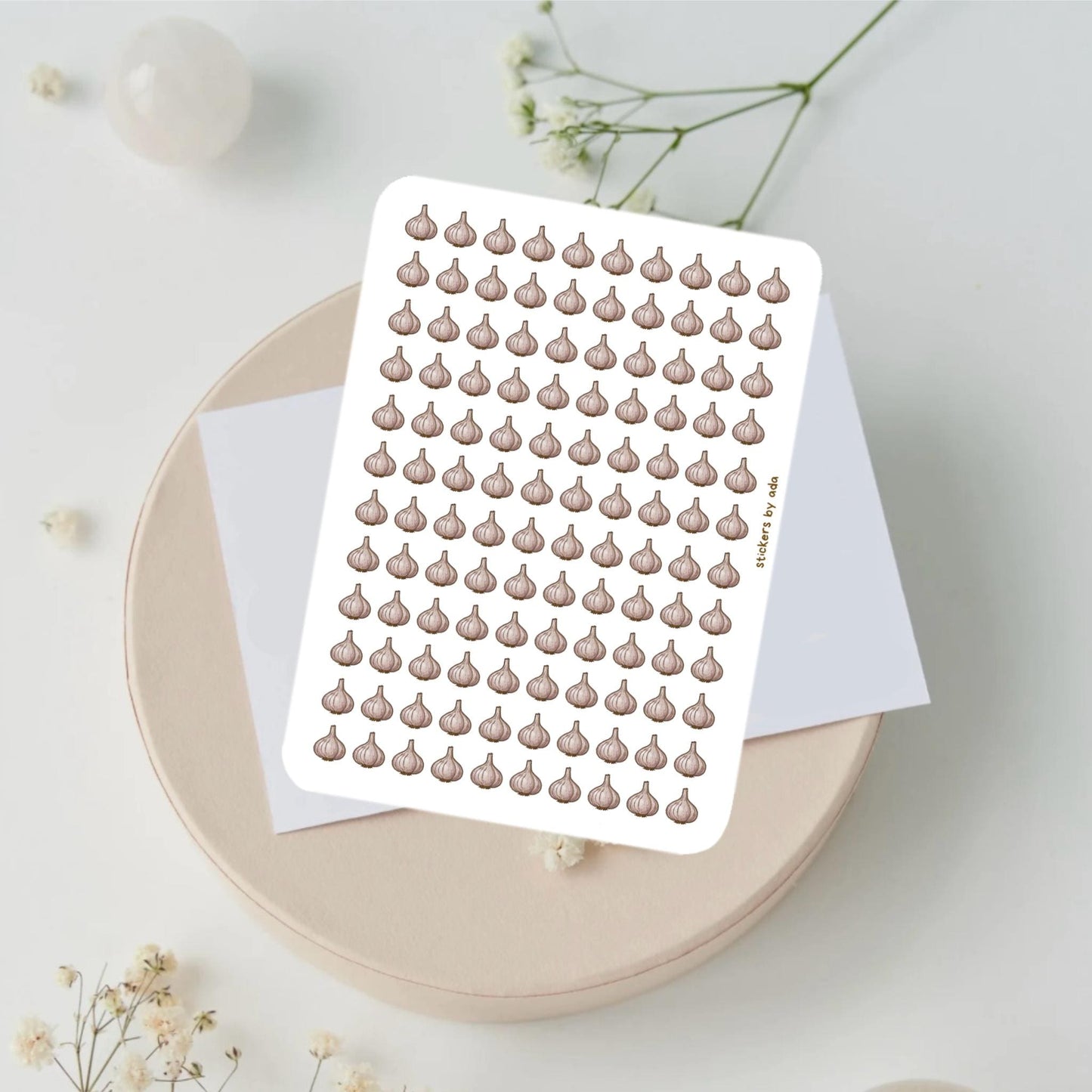 Mini Garlic Stickers, Planner Stickers, Gardener Gift, Allotment management