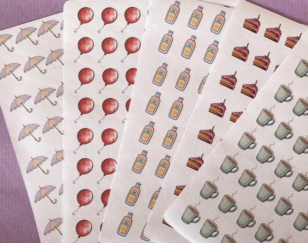 Mini bouquet stickers for planners, bullet journals, calendars, scrapbooking | Gift, flowers, romance