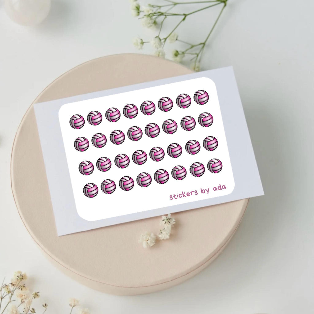Mini Volleyball Stickers: Planner, Journal, Scrapbook Stickers