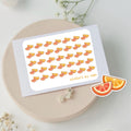 Mini citrus fruit stickers to use in a daily planner, bullet journal, calendar or agenda