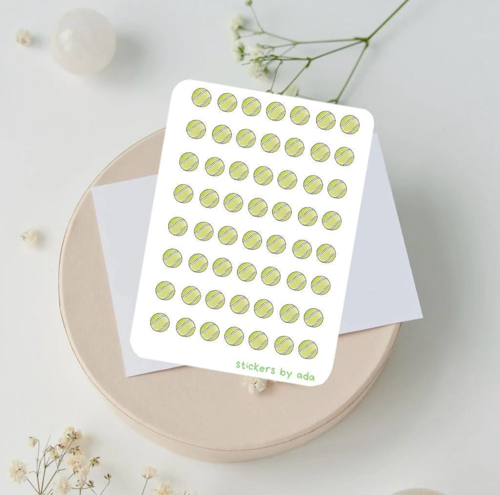 Mini Tennis Ball Stickers: Planner & Journal Stickers