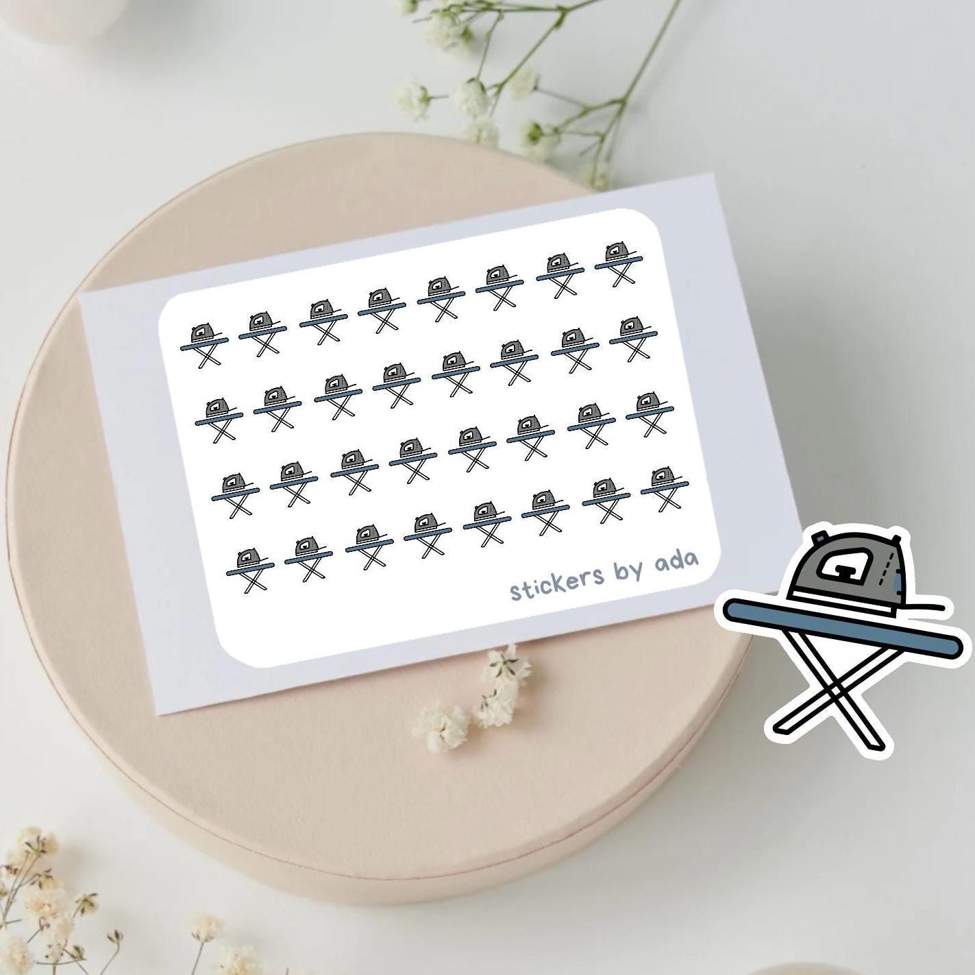 Mini Iron Stickers. Tag your laundry, folding, washing or ironing activities.