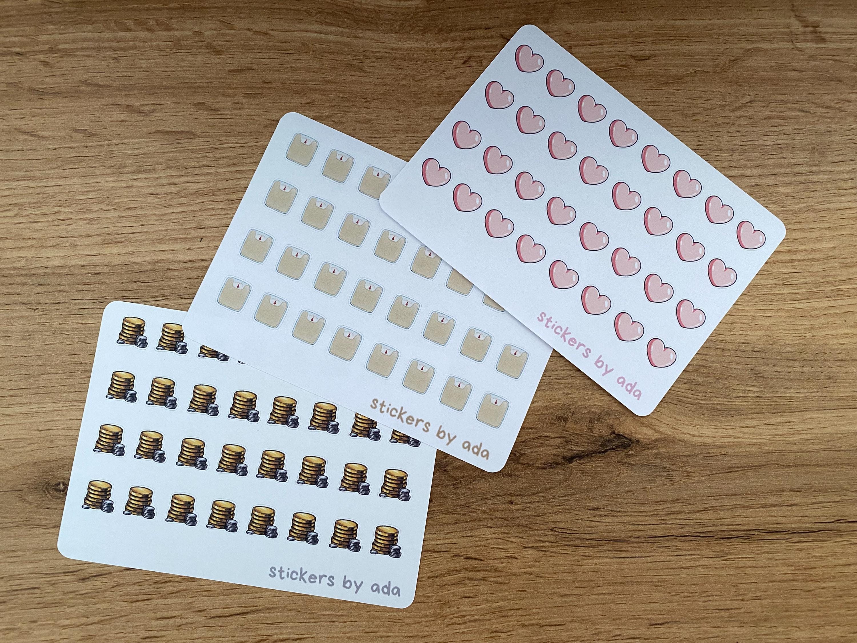 Mini ladybug stickers to use in a daily planner, bullet journal, calendar or agenda