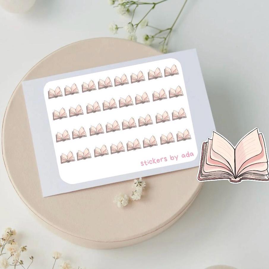 Mini book stickers to use in a daily planner, bullet journal, calendar or agenda