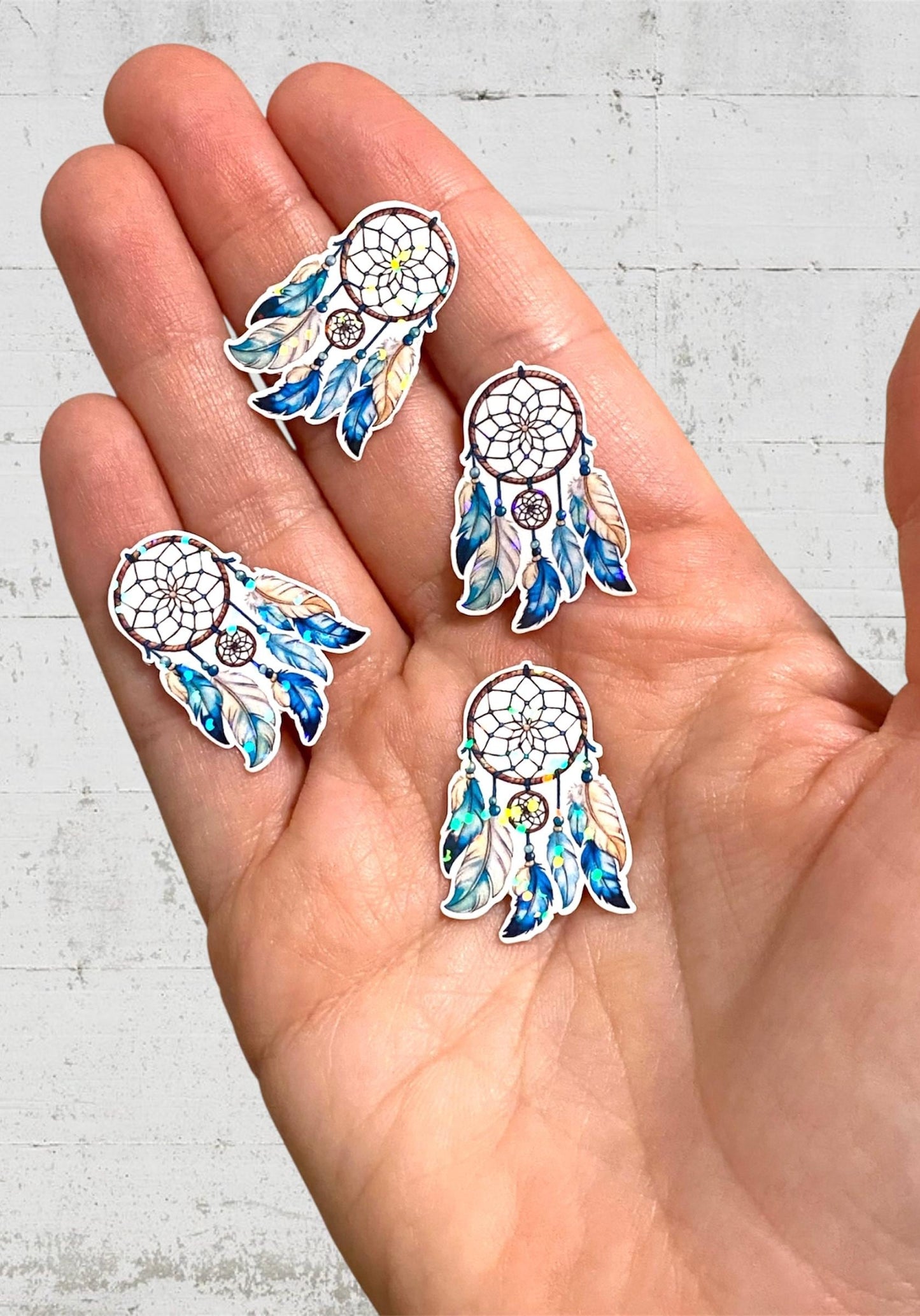 dream catcher 4 mini holographic stickers