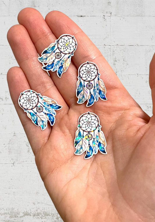 dream catcher 4 mini holographic stickers