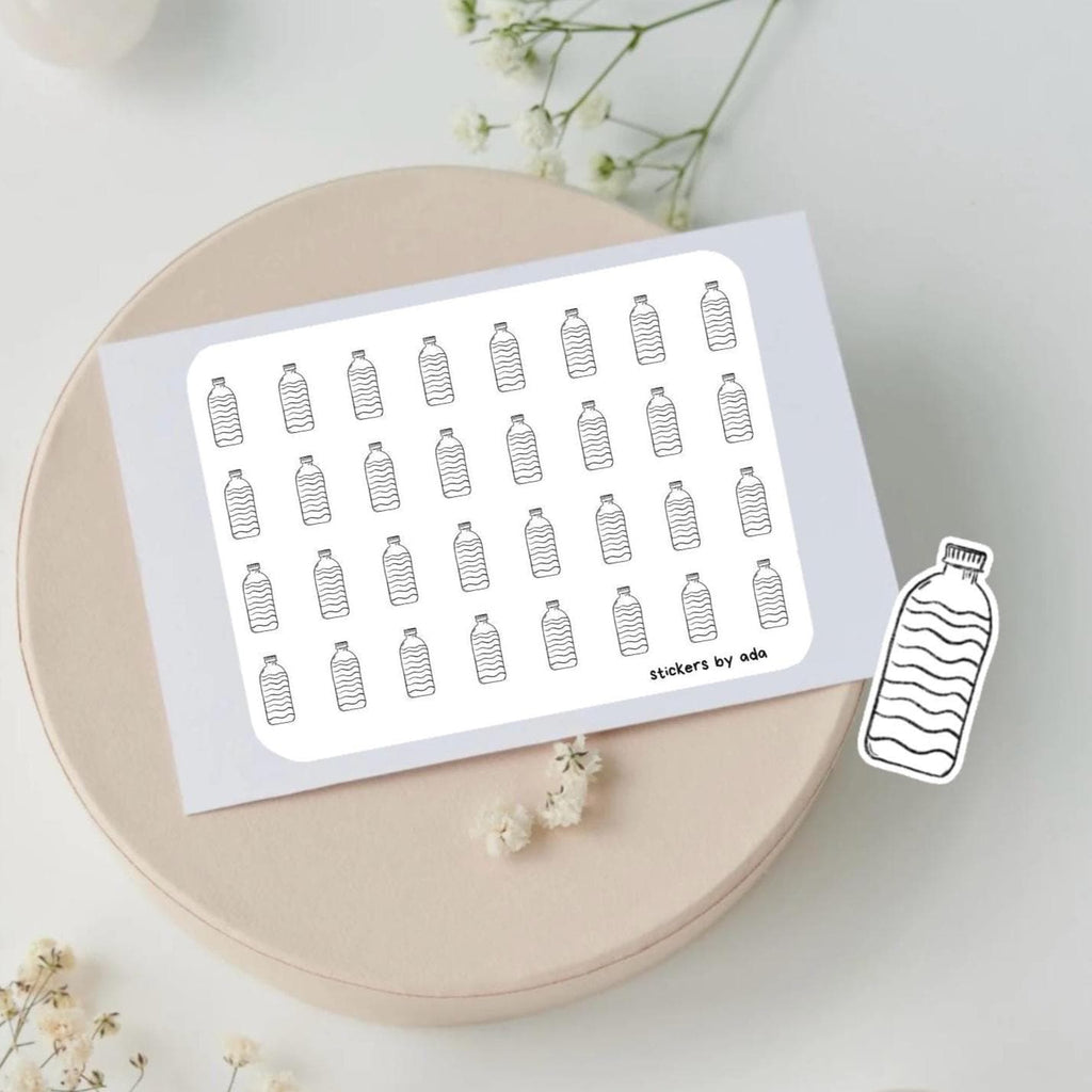 Water Bottle Planner Stickers, Daily Tracker Stickers