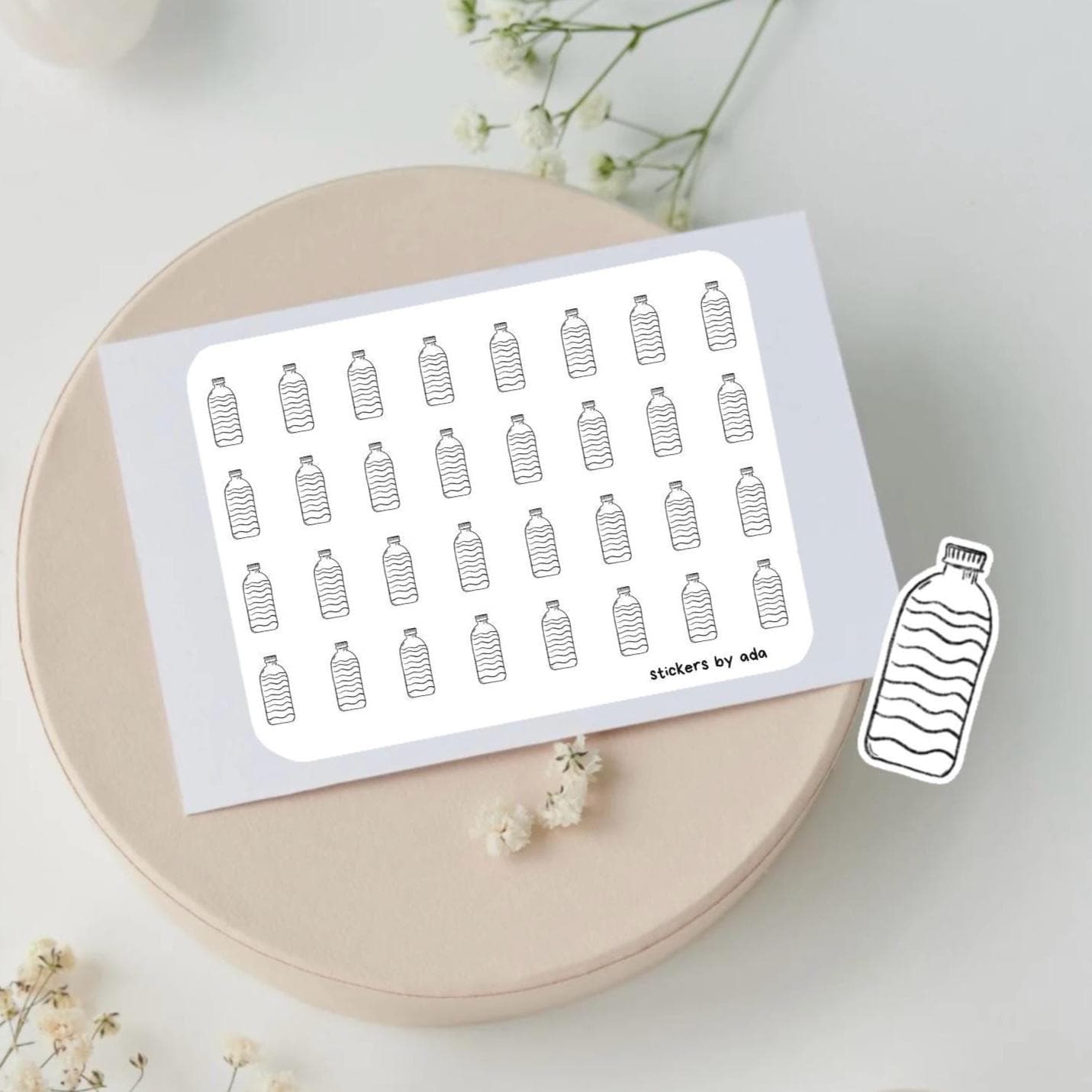 Water Bottle Planner Stickers, Daily Tracker Stickers