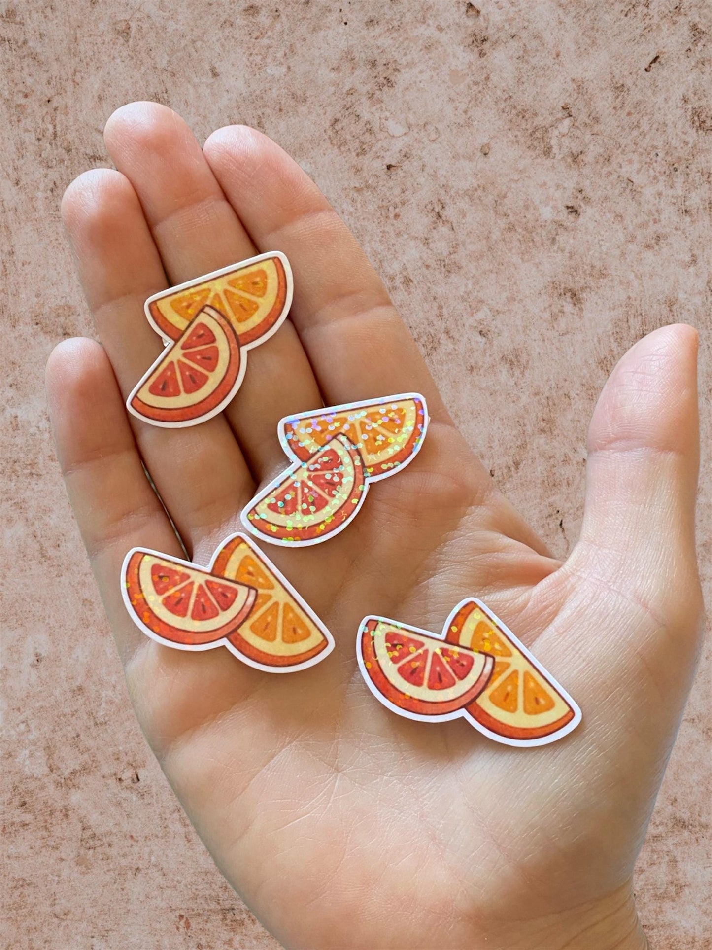 citrus - fruit | mini holographic stickers