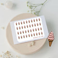 Mini ice cream Stickers: Planner, Journal, Food, Diet, Sweets, Baked Goods