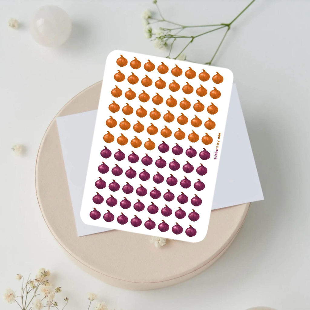 Mini Onion Stickers, Planner Stickers, Gardener Gift, Allotment management