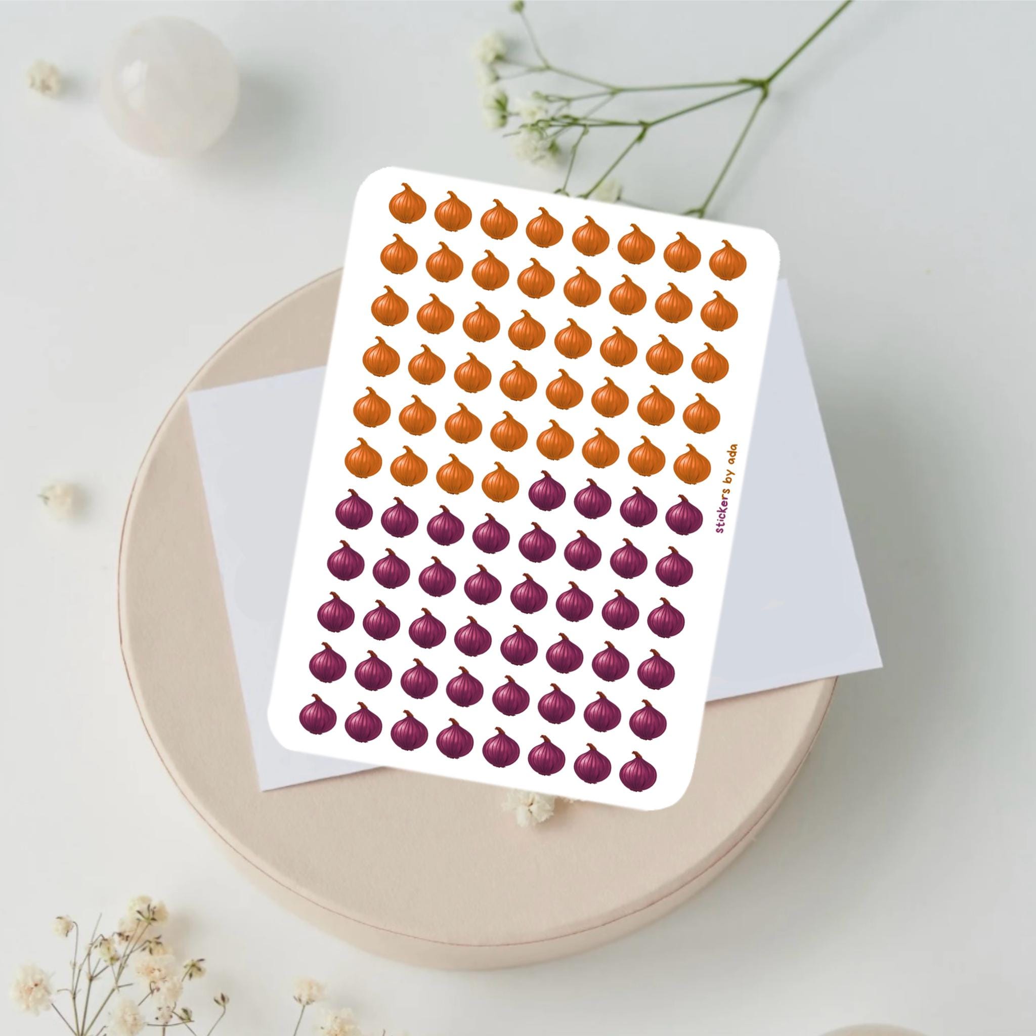 Mini Onion Stickers, Planner Stickers, Gardener Gift, Allotment management