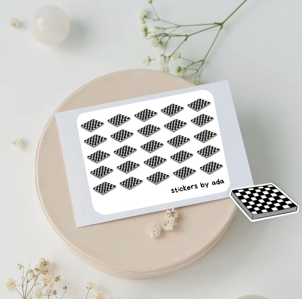 Mini Chess Board Stickers: Planner, Journal, Calendar