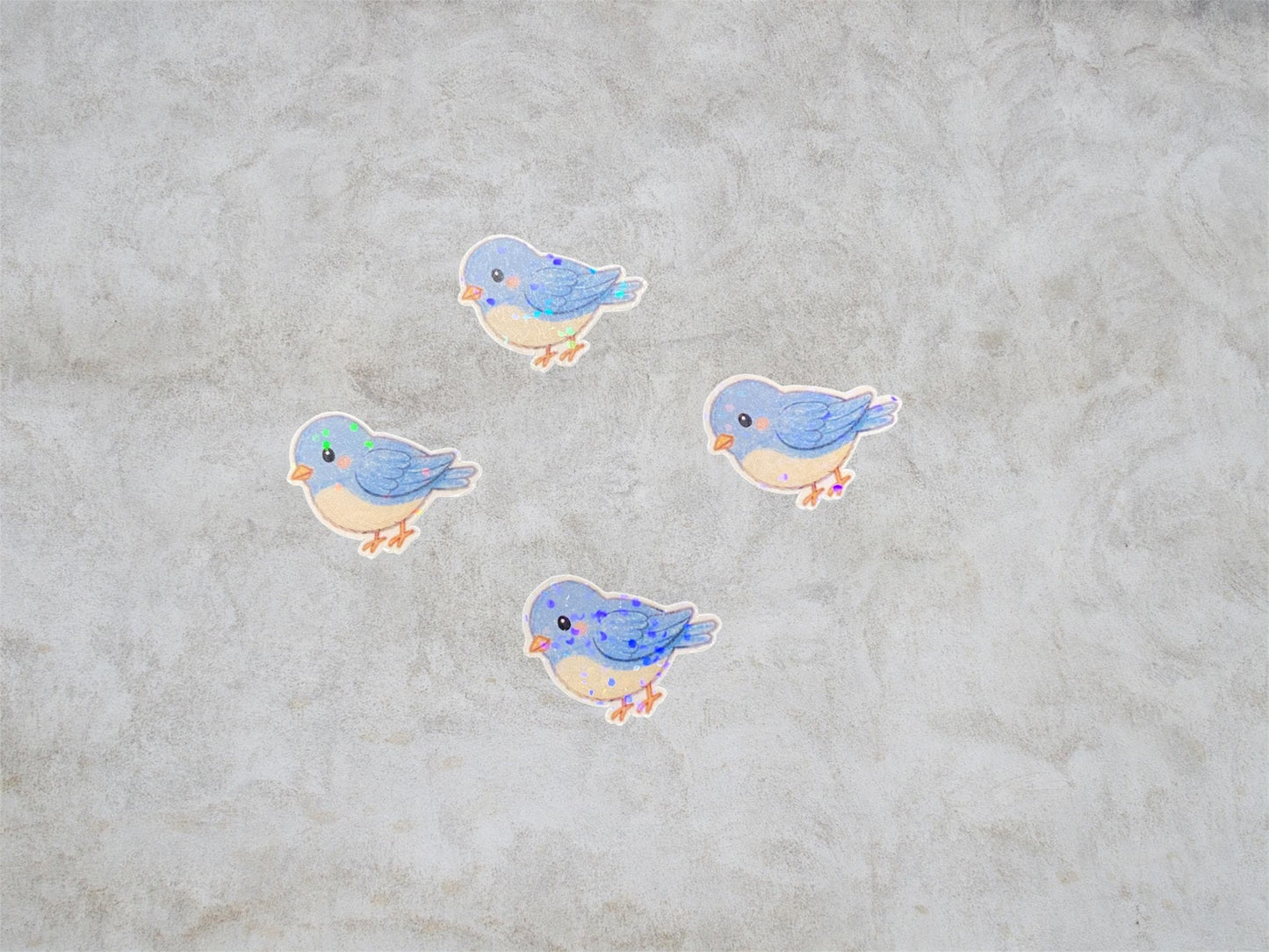 blue bird | holographic stickers