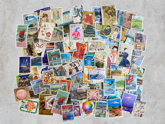 Japanese Post Stamps — Vintage and New JPN Postage for Crafts & Collecting, NIPPON, used postage stamps