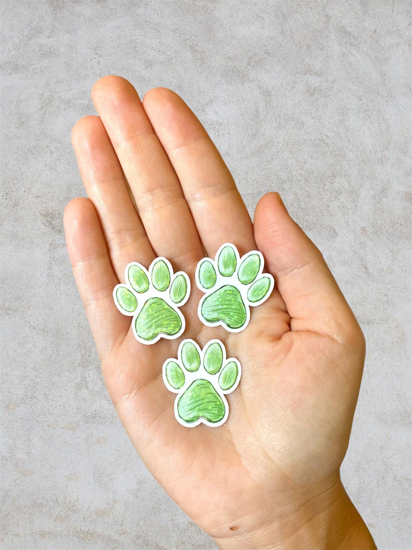 pet paws | small holographic stickers
