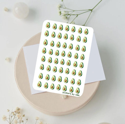 Mini Avocado Stickers: Planner, Journal, Vegan Food, guacamole, vegetable, alligator pear, tropical fruit