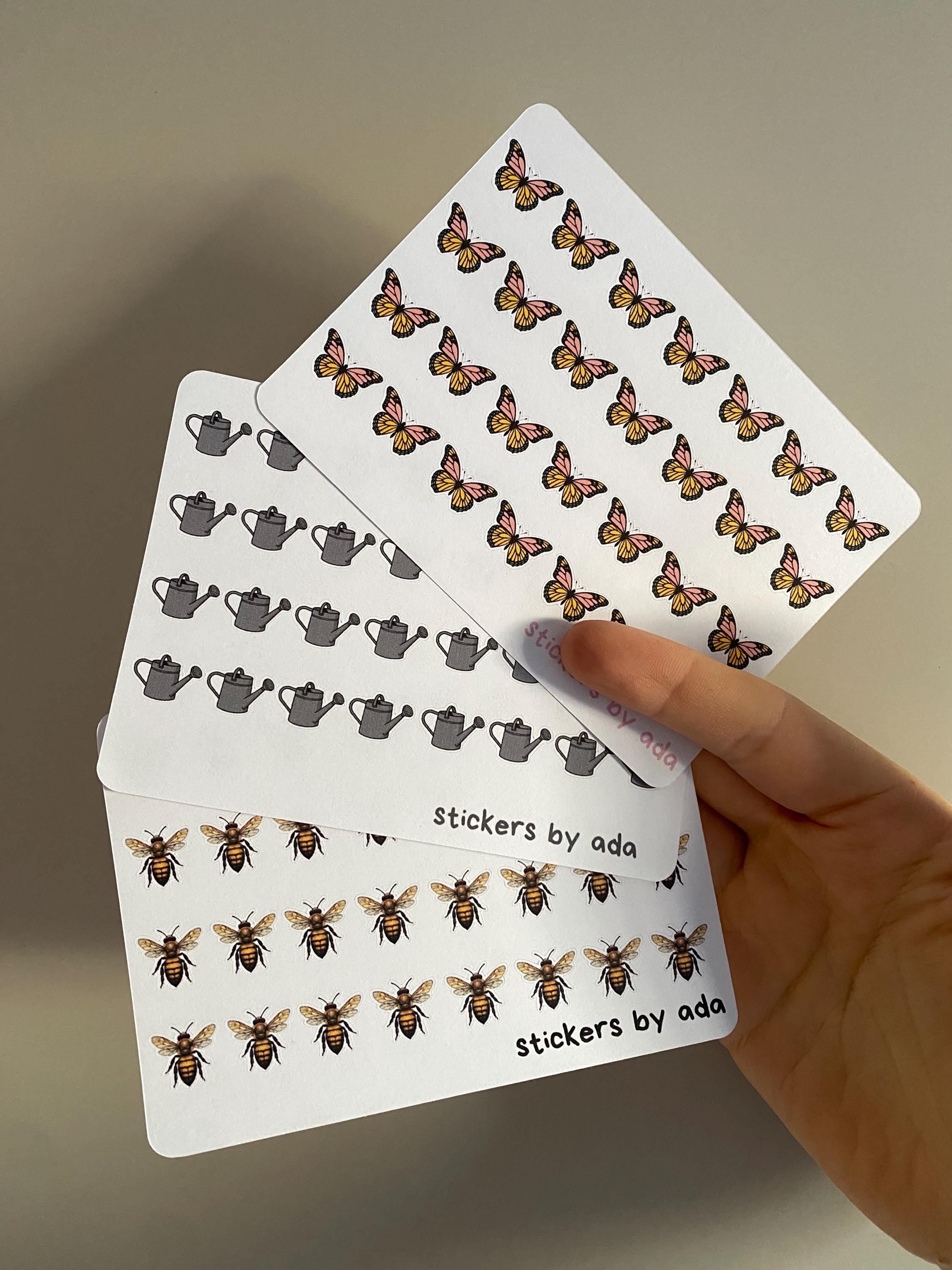 Mini butterfly stickers to use in a daily planner, bullet journal, calendar or agenda