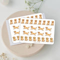 Golden Retriever Dog Stickers, Planner Journal Art (2 Sheets)