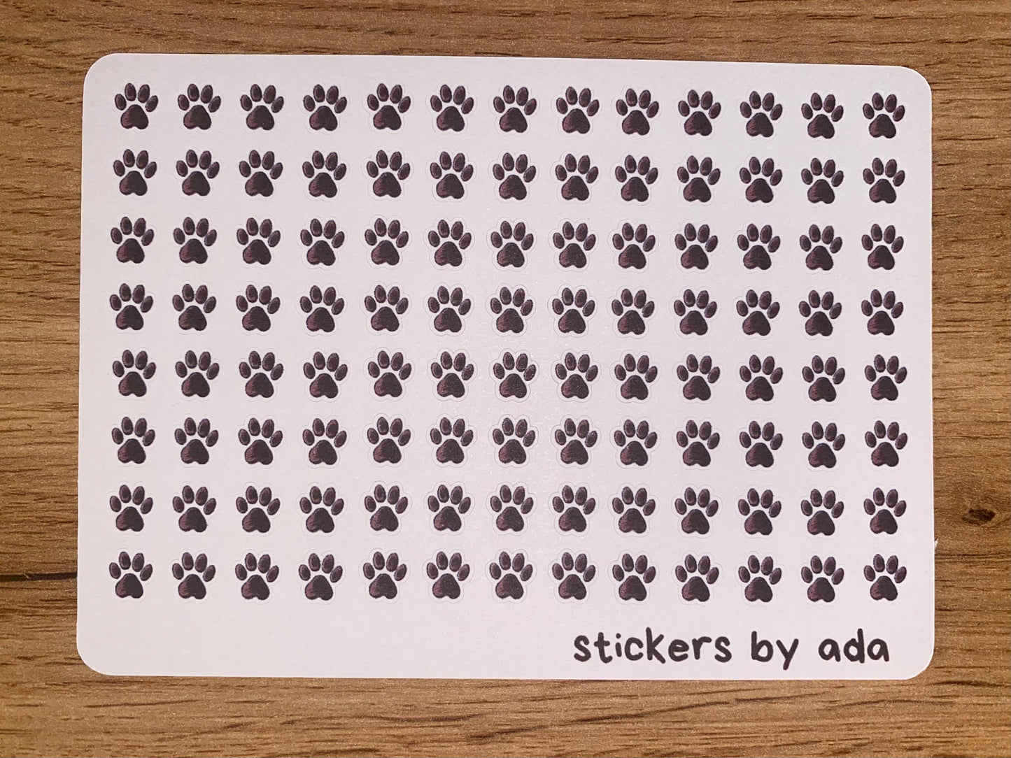 Micro Pet Paw Stickers: Brown Journal Planner Stickers