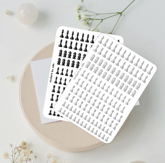 Chess Stickers: 248 Mini Pieces for Planners & Tournaments
