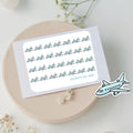 Mini plane stickers to use in a daily planner, bullet journal, calendar or agenda