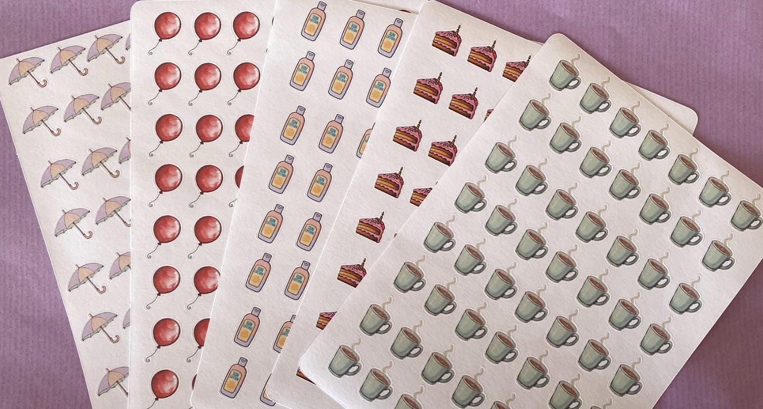 Marble Dots Stickers, Book, Journal, Calendar | mini circle stickers for tagging, tracking