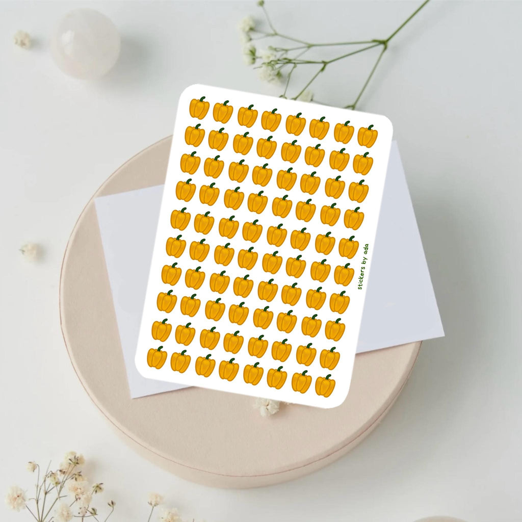 Mini Bell Pepper Stickers, Planner Stickers, Gardener Gift, Allotment management
