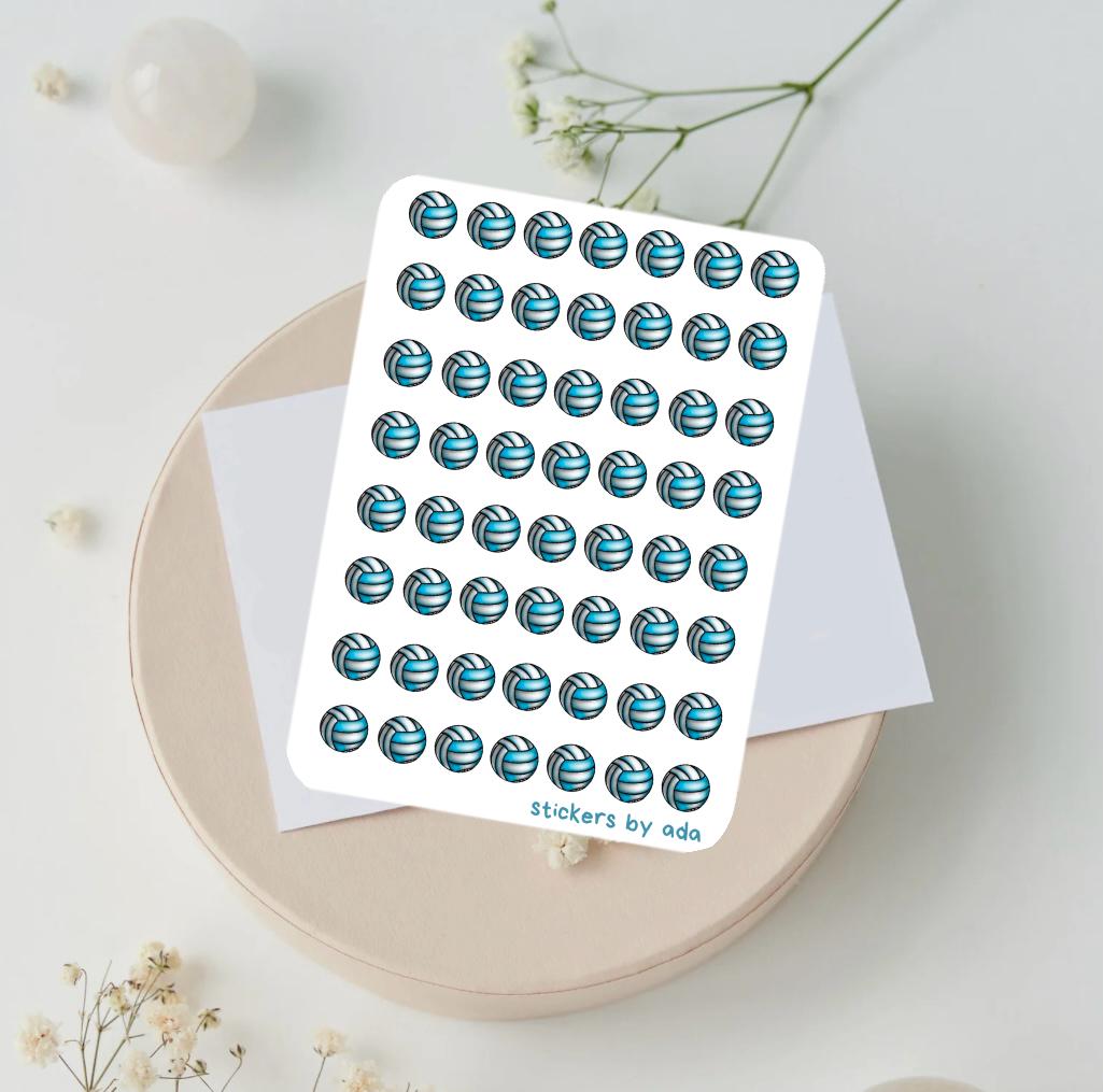 Mini Volleyball Stickers: Planner, Journal, Scrapbook Stickers