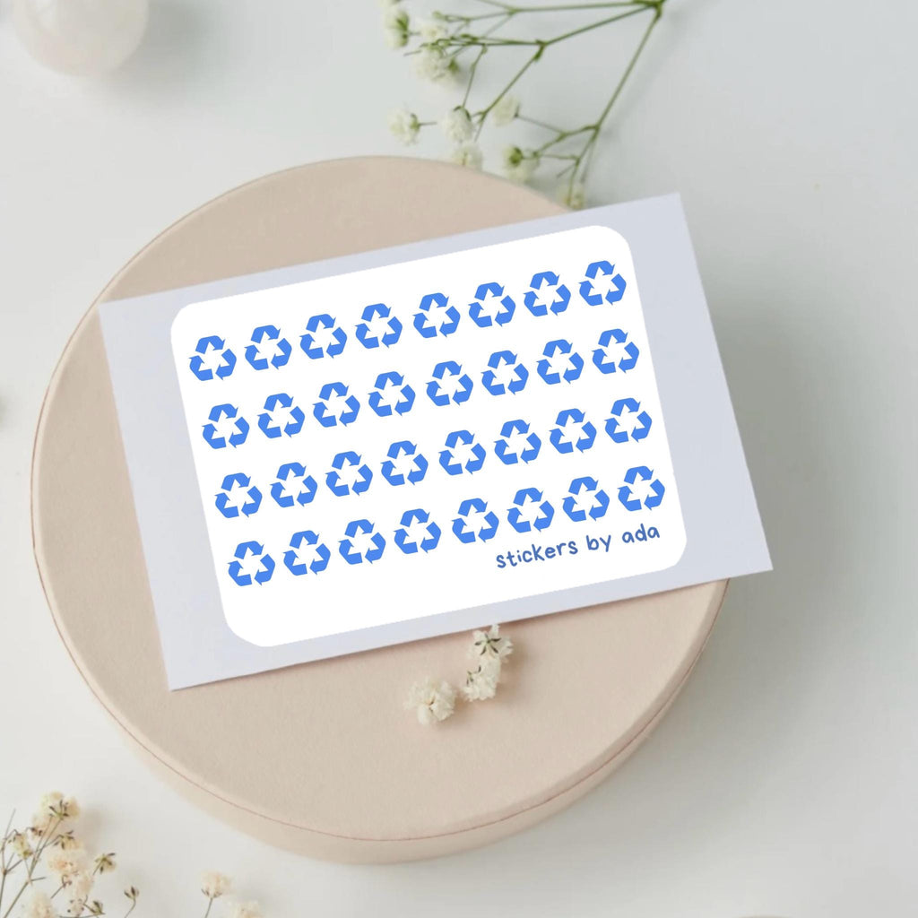 Mini Recycling Icon Stickers: Planner, Journal, Scrapbook