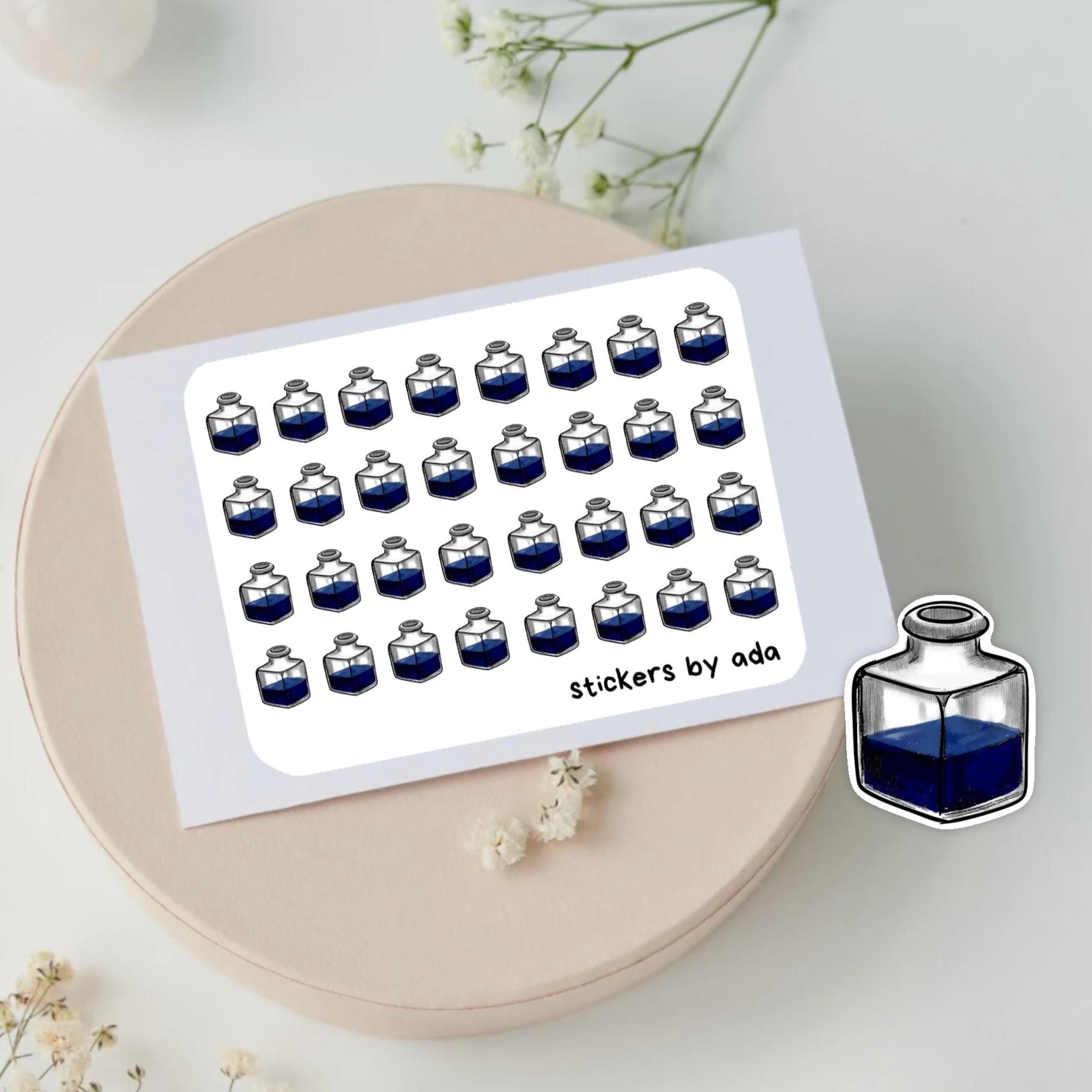 Mini pen ink refill bottle stickers to use in your everyday planning and projects