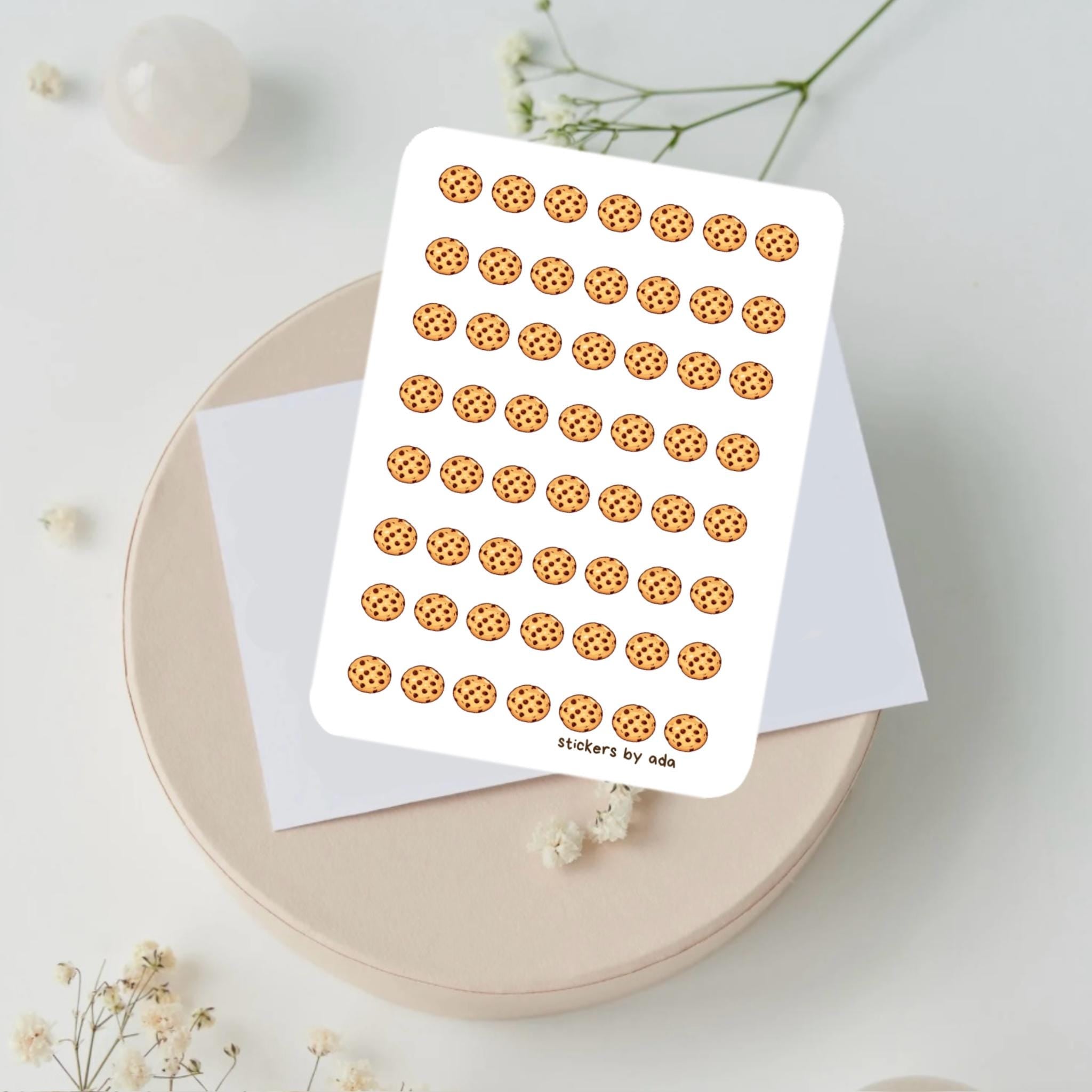 Mini Cookie Stickers: Planner, Journal, Food, Diet, Sweets, Baked Goods