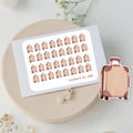 Mini suitcase stickers to use in a daily planner, bullet journal, calendar or agenda