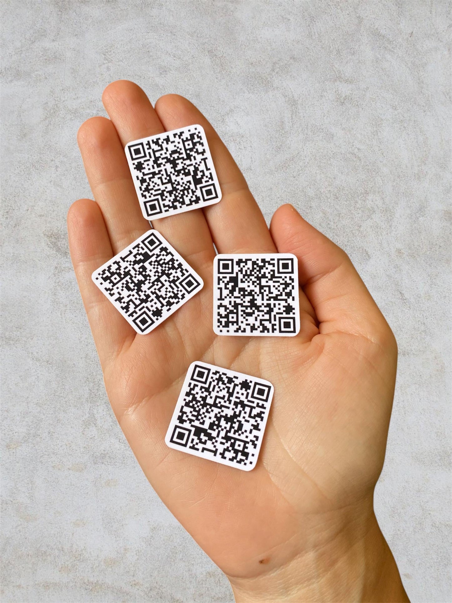 QR code stickers,  waterproof, customizable, sticker pack, QR code business, QR code sticker