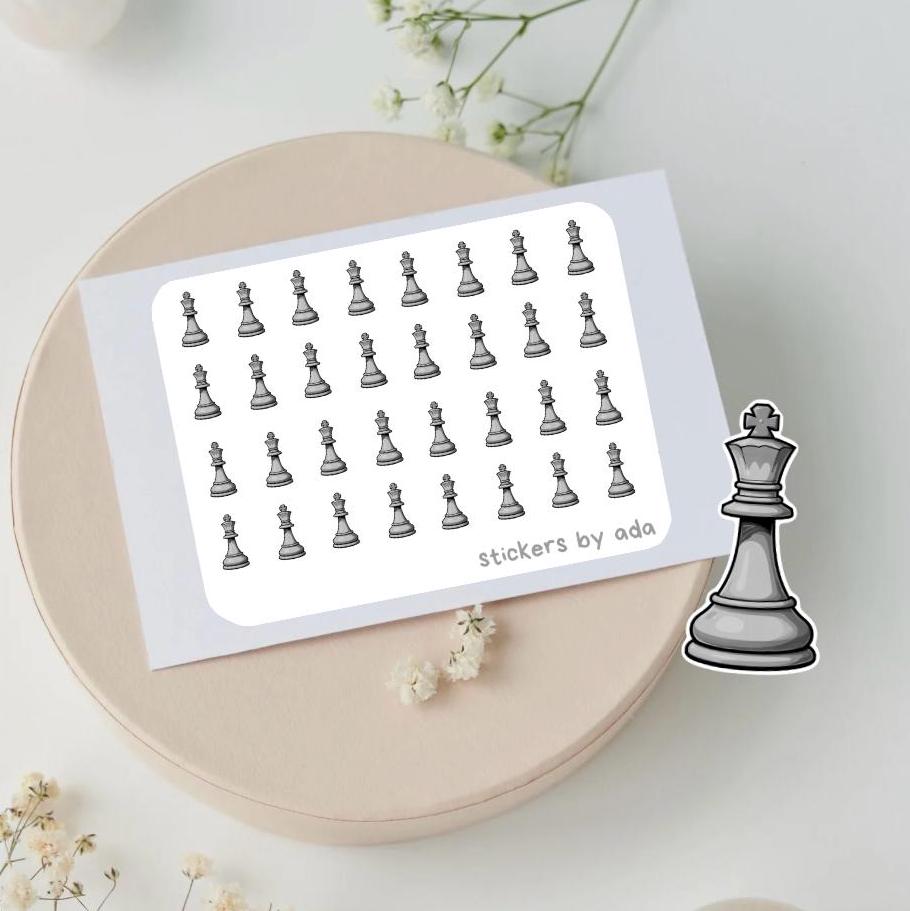 Mini Chess Stickers: Planner, Journal, Calendar