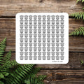 100 tiny trash can stickers