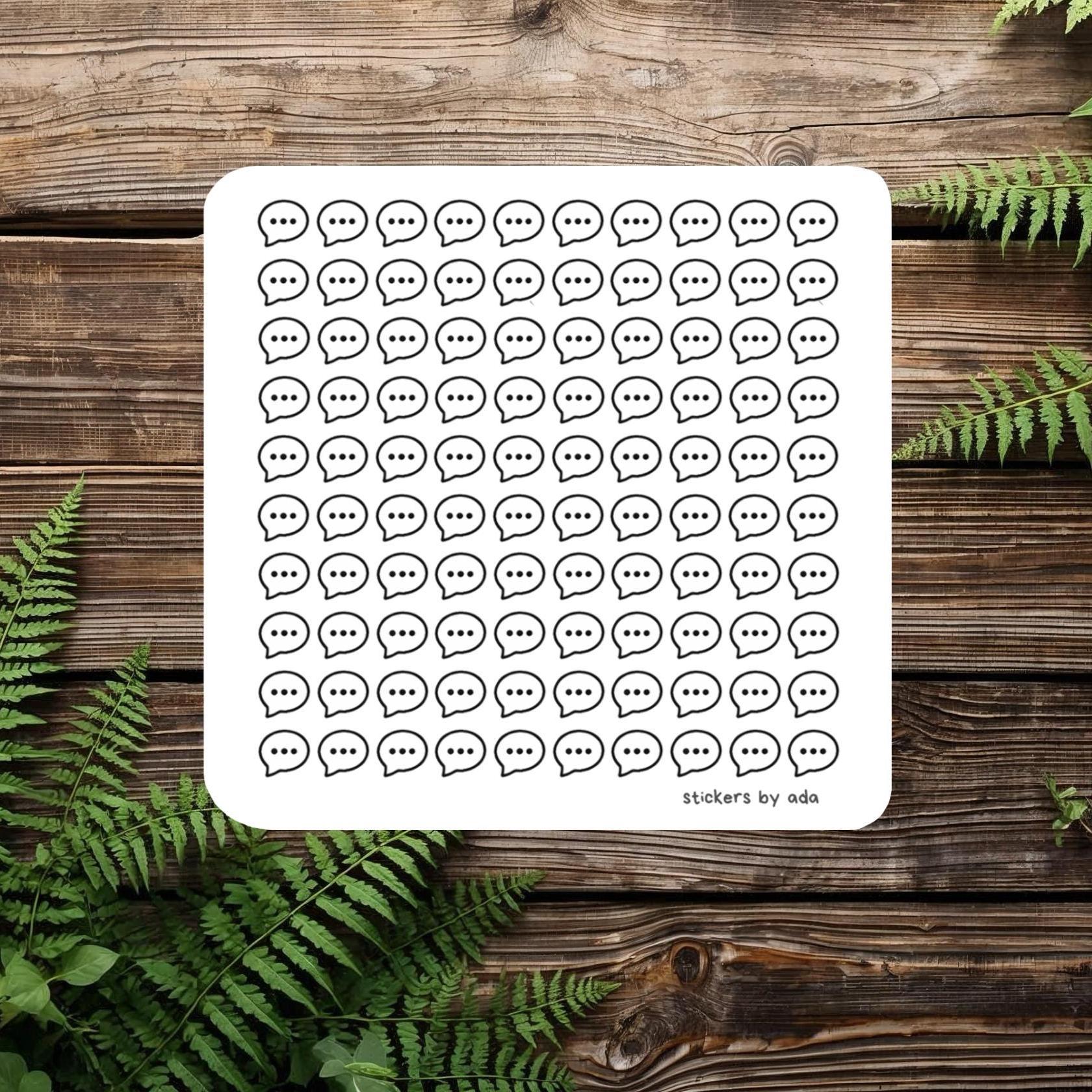 100 tiny message stickers