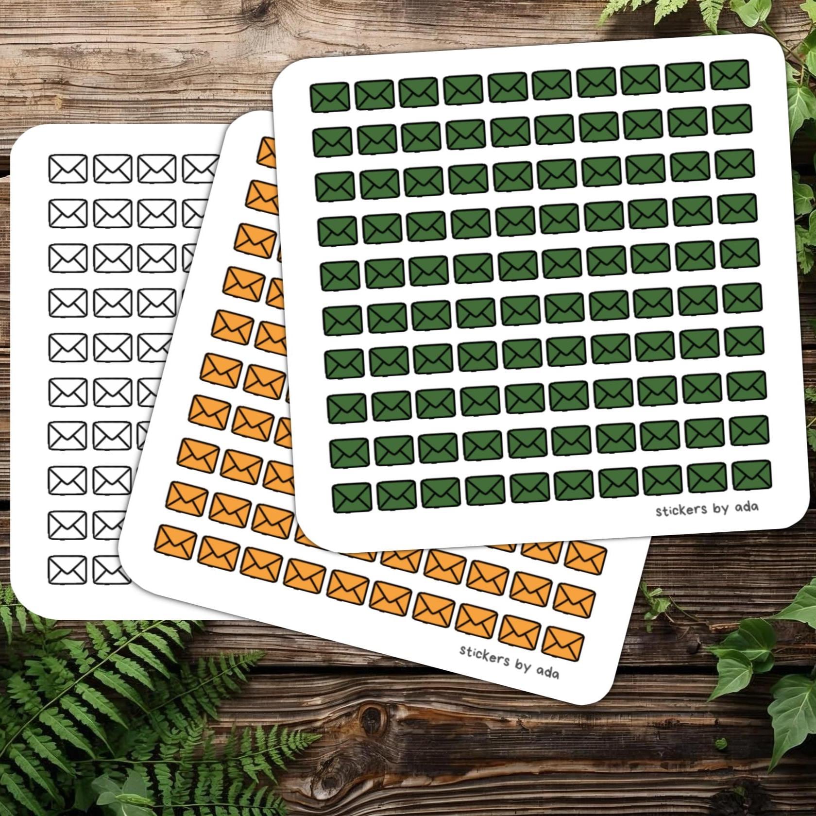 100 tiny trash can stickers
